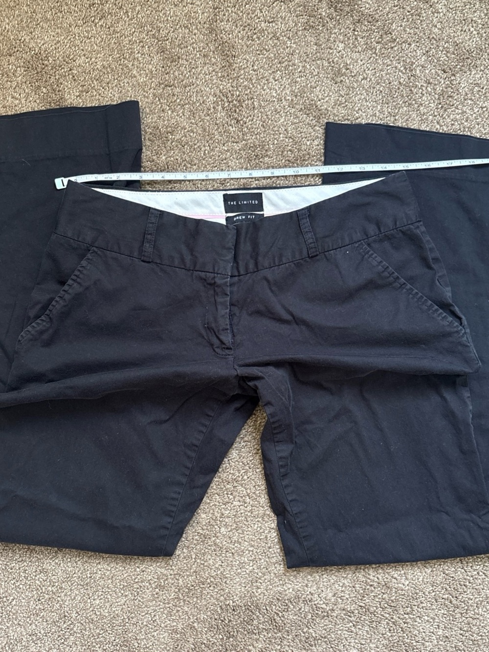 The Limited Black Mid-Rise Straight Leg Pants